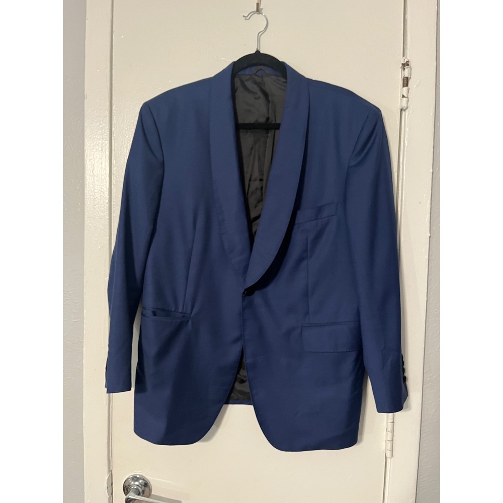 House of Donaldson Mens Blue Tuxedo Blazer Shawl Lapel Formal Jacket Size 38